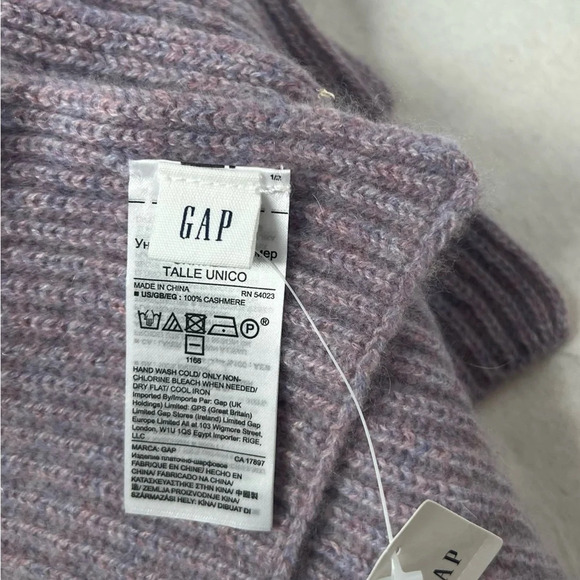 GAP Womens Winter Warm 100% Cashmere Scarf Ribbed NWT - Picture 4 of 8